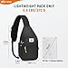 SKYSPER Sling Bag RFID Anti-Theft Crossbody Bag Recycled Travel Cross Body Bag Shoulder Sling Daypack(Black)
