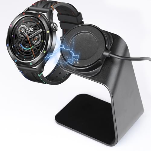 sciuU Caricabatterie Magnetico & Supporto compatibile con Xiaomi Watch S4 / S3 / S2 / Watch 2 Pro, Base di Ricarica con Cavo USB 100cm + Supporto in Lega di Alluminio Rimovibile - Charging Stazione