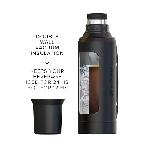 Termo aislado al vacío, termo para agua y mate de acero inoxidable 34oz - 1 litro miniatura 7