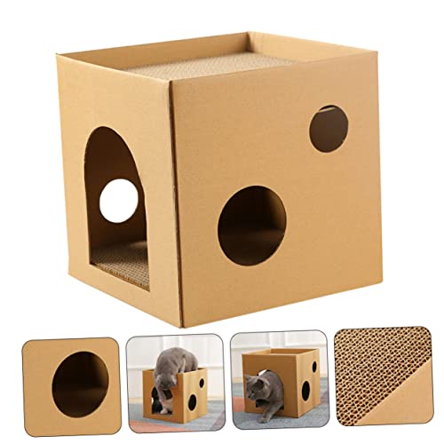 GANAZONO Portátil Casa De Gato Arranhador Para Gatos Papelão Para Gatos Casinha De Gato Para Gato De