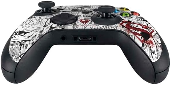 Skinit Decal Gaming Skin Compatible with Xbox Series X Controller - Officially Licensed DC Comics Superman Comic Pattern Logo in Red Design