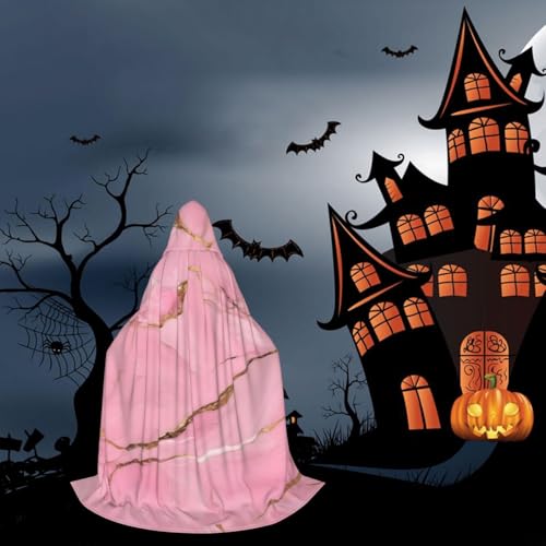 Cape de la Renaissance imprimé marbre rose costume médiéval - 6