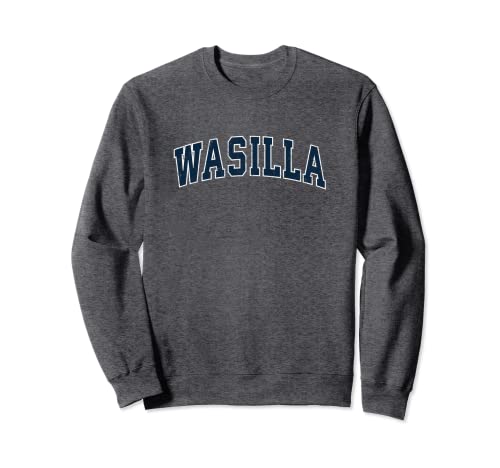 Wasilla Alaska AK Vintage Diseño Deportivo Diseño Marino Sudadera