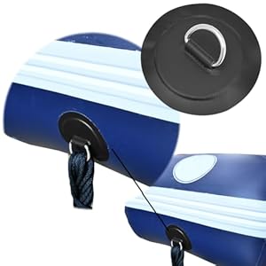 KOBONA 8cm D Ring Patch D Ring Pad PVC D Ring Patch Wasserfahrzeug Teile Zubehör Set for Schlauchboot-Kajak
