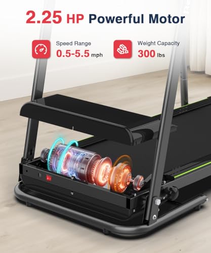 Redliro Walking Treadmill with Long Handrail for Balance, Recovery Fitness Exercise Machine Foldable for Home use with Holder for Phone & Cup,LCD Display, 300 lbs Capacity - Image 7