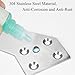 BE-TOOL 2 Pack Over Head Door Stop, 90 Degree Common to Left and Right Door Stop, Stainless Steel Door Stop, Wall Mount Door Stop, with Buffer Sound Dampening Silica Gel