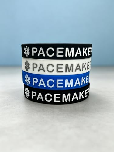Pack de 5 pulseras médicas de silicona 7.5 pulgadas miniatura 5