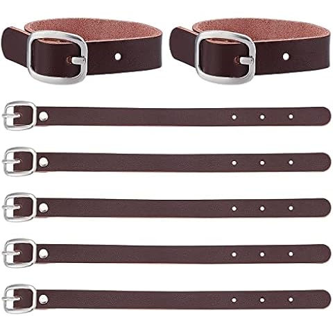GORGECRAFT 10Pcs Leather Luggage Tags Replacement Straps Cover