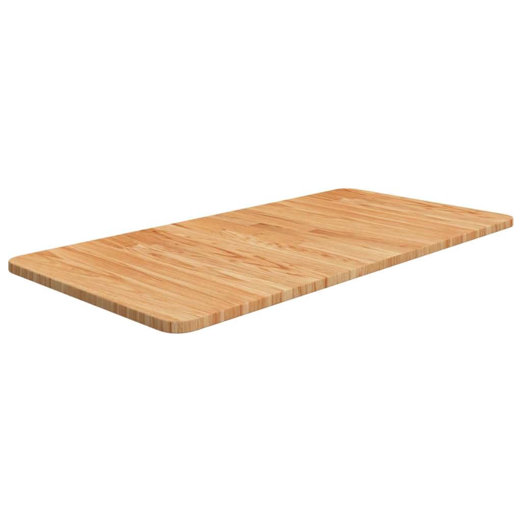 Comptoir de salle de bain en bois de chêne massif marron clair 80x40x1,5 cm surface vernie plan de travail polyvalent pour rénovation remplacement et préparation