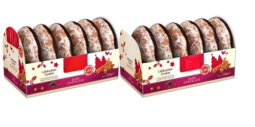 Dark Chocolate Lebkuchen Rounds Cookies 200g - Pack of 2
