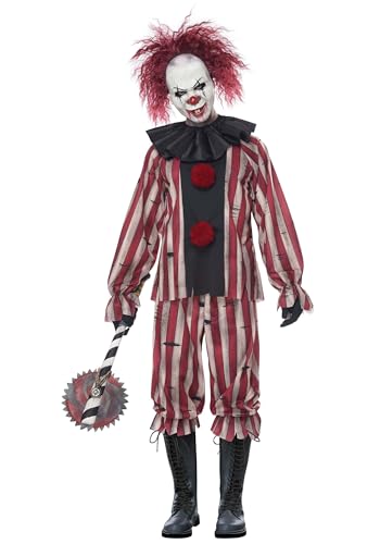 California Costumes mens Nightmare Clown Adult Sized Costumes, Red, X-Large