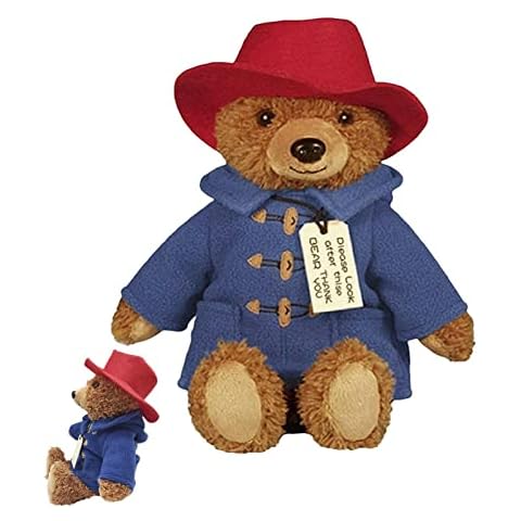 PIGMANA Padding ton Bear Plush Toy, Padding ton Teddy Bear, Britain Bear Doll, Padding ton Bears Soft Toy Stuffed Animal Dolls, Christmas Birthday Gifts for Kids Party Favors Cover