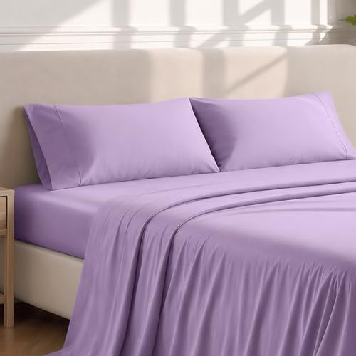 Image of Bare Home Microfiber Pillow Cases - King Size Set of 2 - Cooling Pillowcases - Double Brushed - Lavender Pillowcases 2 Pack - Easy Care (King Pillowcase Set of 2, Lavender)