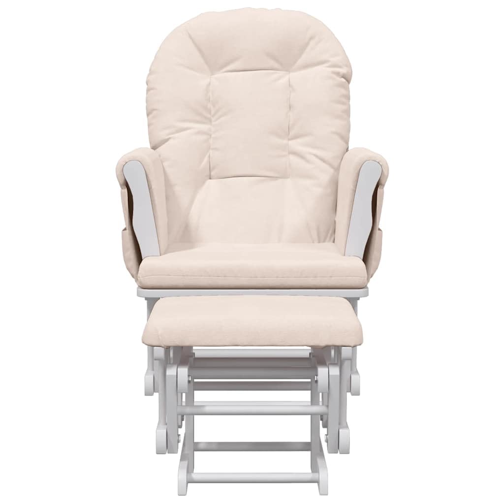 Sillón de Lactancia con Taburete Tela Rosa