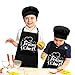 MHJY Kids Apron and Chef Hat for Boys Dinosaur Adjustable Child Aprons with Pockets for Cooking Baking Painting 3-12 Years