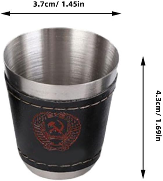 GANAZONO Small Stainless Steel Shot Cups 2Oz Mini Wine Tumblers Double Walled Stackable Portable Metal Cups for Camping Outdoor Bar Home Use