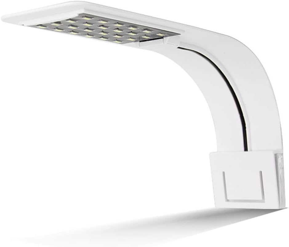 MGYAY LED Aquarium Fish Tank Lights Clip-on Waterproof Plants Grow Houseplant Indoor Blue and White Light Aquatic Plant Lighting(X5-W White Light)