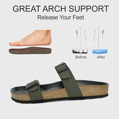Image of Centrino Men's Berkin-Style Slip-On Sandals | Open Toe Design | Soft PU Footbed | Lightweight & Comfortable | Arch Support | On-Grip Sole | Casual Outdoor Wear (6863)