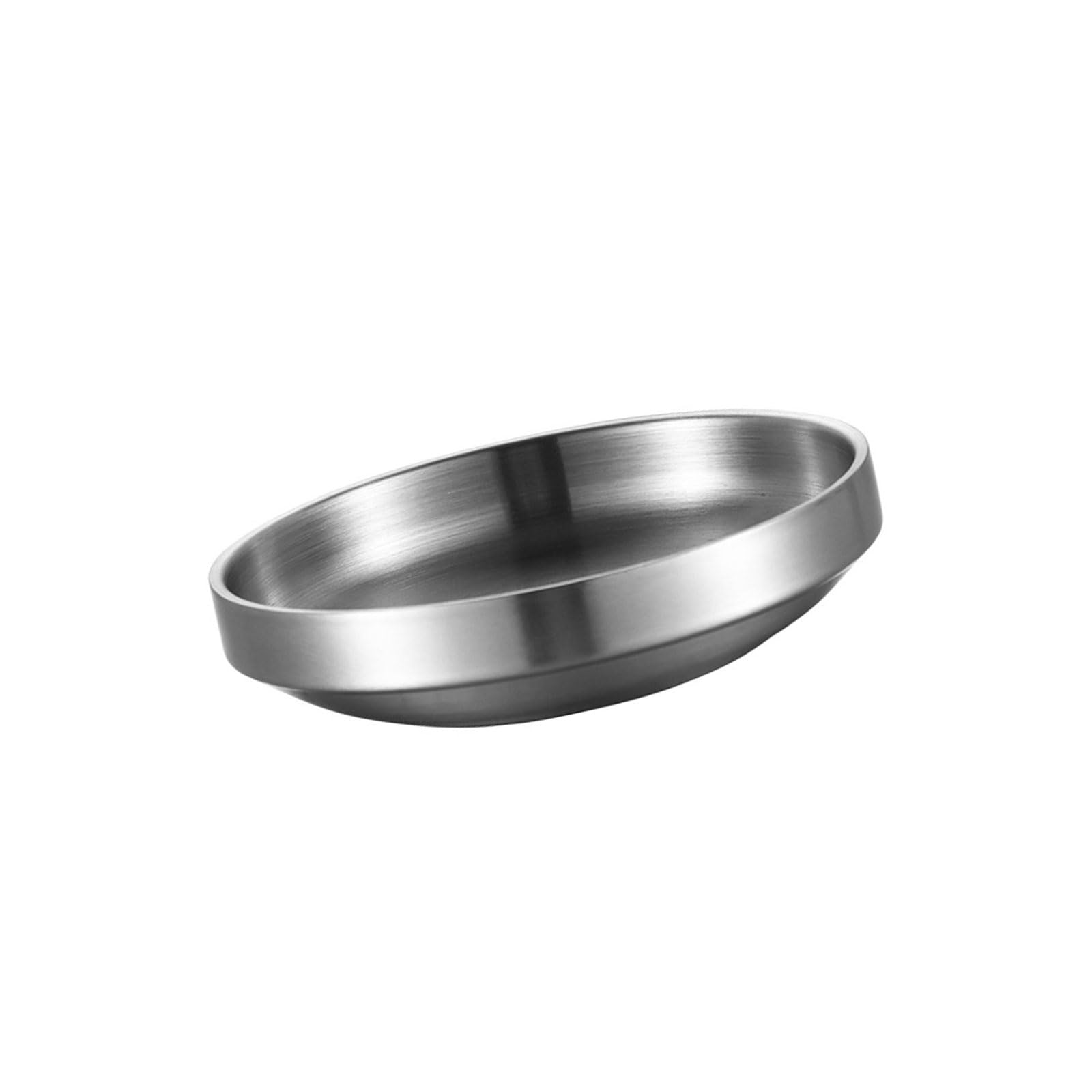 Qisuw Stainless Steel Small Serving for Garnishes Relishes and Appetizers Korean Kimchi for Home Cooks Sauce Dipping Plate