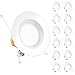 Bbounder (12 pack) 5/6 inch LED Dimmable Recessed Lighting, Retrofit Downlight with Smooth Trim, 3000K WarmWhite, 12W=100W, 1000LM, Simple Retrofit Installation, IC rated No Flicker, Energy Star & ETL