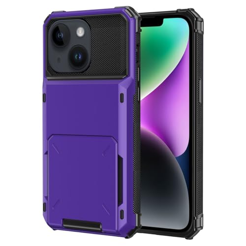 Coque iPhone 15 anti-rayures König Design violette ultra fine protégeant l'appareil photo