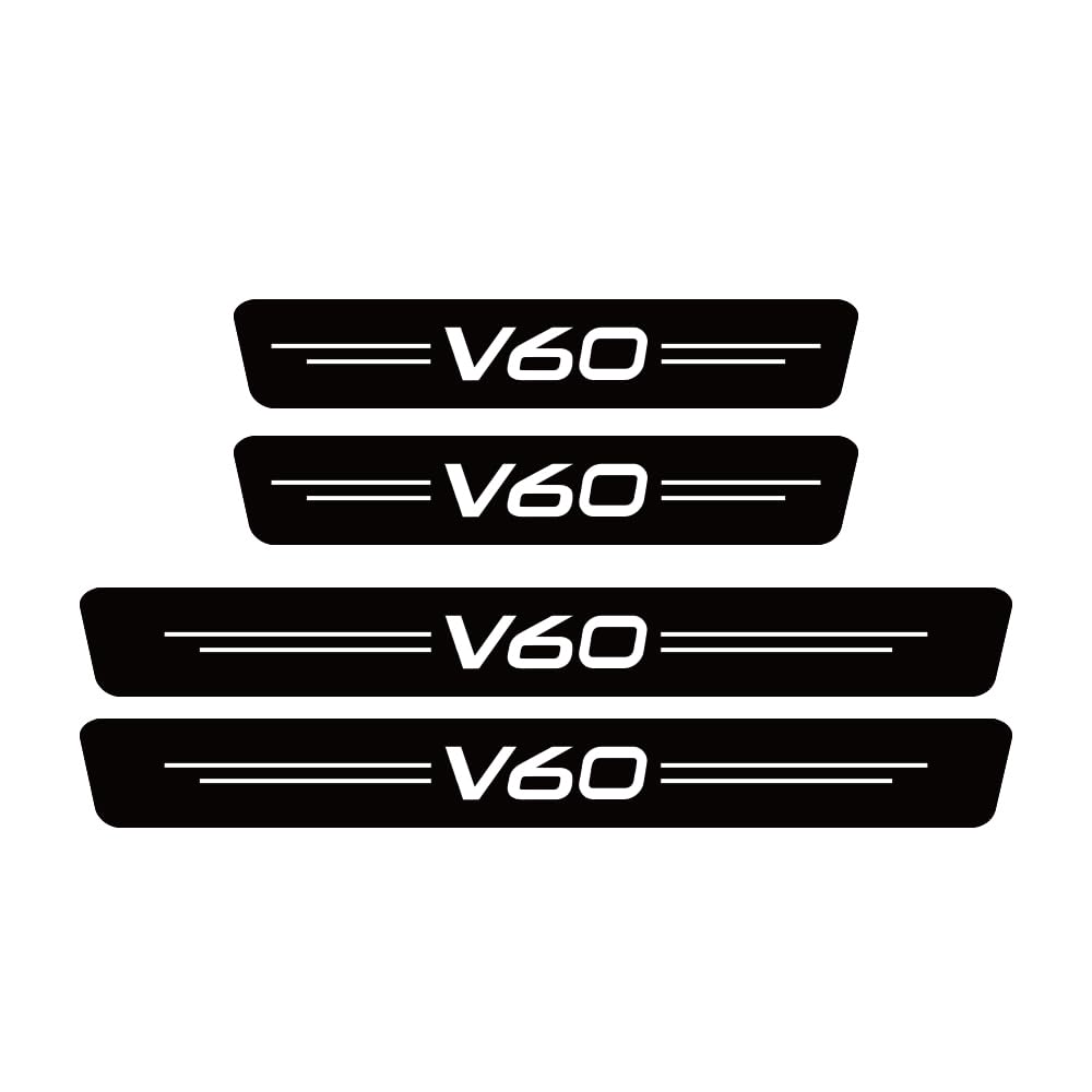 Sdyayfge Normal 4Pcs Kick Plates Car Door Sill Protector,For Volvo V60