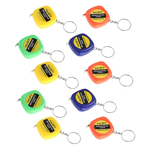 KALLORY Retractable Mini Tape Measure Keychain Measuring Tape Metric Ruler Portable Measuring Tool Random Color
