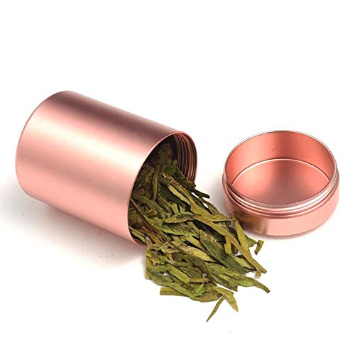 Isnuff Airtight Stash Jar Case - Safe Proof Durable Multi-Use Portable Metal Spice Jar Container. Waterproof Aluminum Screw-Top Lid Lock Odor Case (Rose Gold) #TOP2