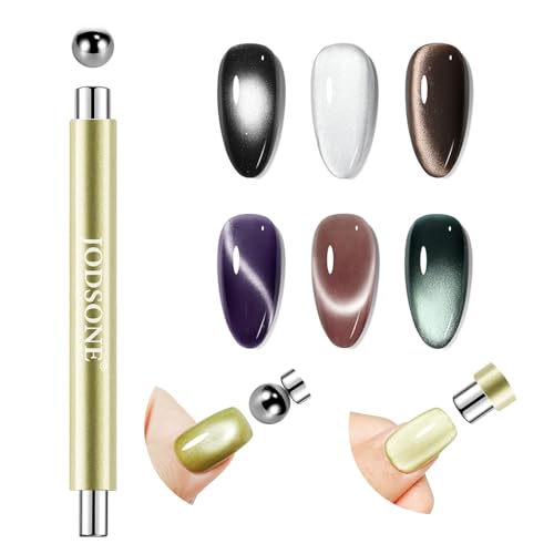 JODSONE 3-in-1 Katzenauge-Magnet für Nägel zylindrischer & Kugel-Magnet Nagelkunstwerkzeug Multifunktionsmagnete für Katzenauge Gel-Lack DIY zu Hause im Salon
