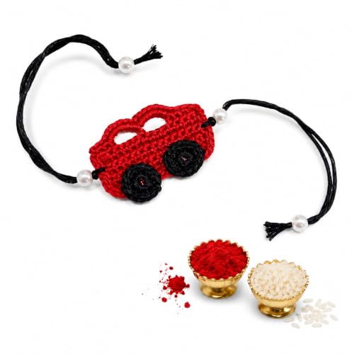 Image of El Regalo Kids Rakhi- Crochet handmade Rakhis for Little Brother /Niece /Nephew | Soft, Knitted Crochet Rakhis with Cartoon Characters- for Kids /Babies /Toddlers