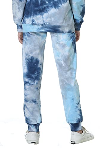 Deeorla Boys Girls Tie Dye Sweatpants Joggers Cotton Athletic Sport Pants with Pocket Teens 5-14Years4