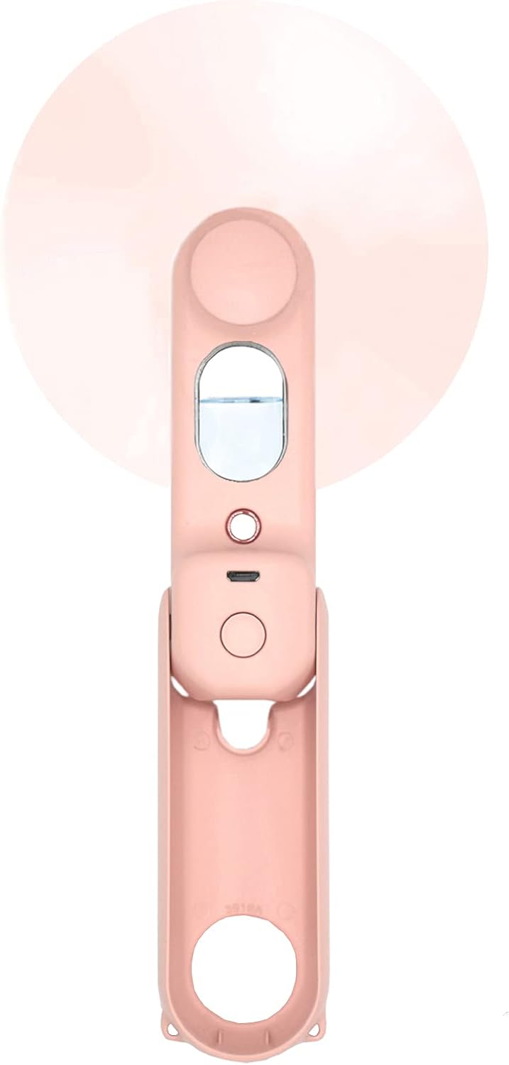 DOUBFIVSY Handheld Mini Fans Portable Misting Fan Folding Pocket Fan USB Rechargeable Desk Fan Personal Coo…