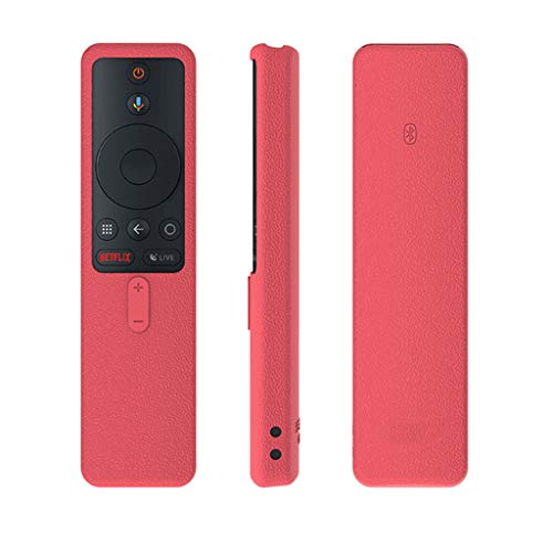RK-HYTQWR Funda Protectora de Silicona Suave Funda de Control Remoto Antideslizante Reemplazo a Prueba de Golpes para el Controlador Xiaomi Mi Box S, Cubierta Protectora de Control Remoto, Rojo