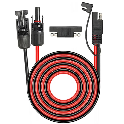 MOOKEERF Solar Panel to SAE Adapter Cable - 25ft 10AWG Solar Extension Cable for RV Solar Panel Caravan Battery Charger Kit with SAE Polarity Reverse Adapter(25 feet)