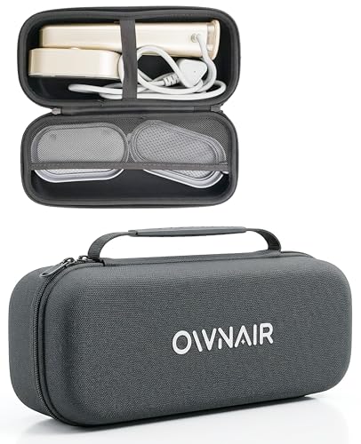 Image of Ownair 2-in-1 Steamer Travel Case - Hard Shell Portable Organizer with Handle, Shockproof & Water-Resistant Carry Bag for Garment Steamer & Accessories, Compact Lightweight Storage (Dark Grey)