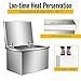 20Lx14Wx13H Inch SUS 304 Stainless Steel Drop-in Ice Chest Built in Ice Bin with Cover Ice Cooler Including Drain-Pipe and Drain Plug for Cold Wine Beer Beverage