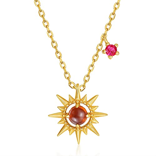 Collier argent femme corindon rouge véritable pour sublimer vos décolletés