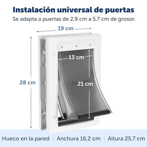 Miniatura 5 de Petsafe - Puerta De Plástico Para Mascotas Para Climas Extremos - Altamente Aislado - Protección Triple Contra El Frío Y El Calor, Con Panel De Cierre - S, Pequeño