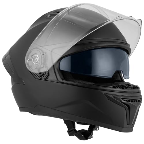 Favoto Full Face Helmet DOT Approved Motorcycle Helmet with Dual Visors, Lightweight Street Dirt...