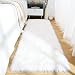 Noahas Luxury Fluffy Rugs Bedroom Furry Carpet Bedside Sheepskin Area Rugs Children Play Princess Room Decor Rug, 2ft x 6ft White