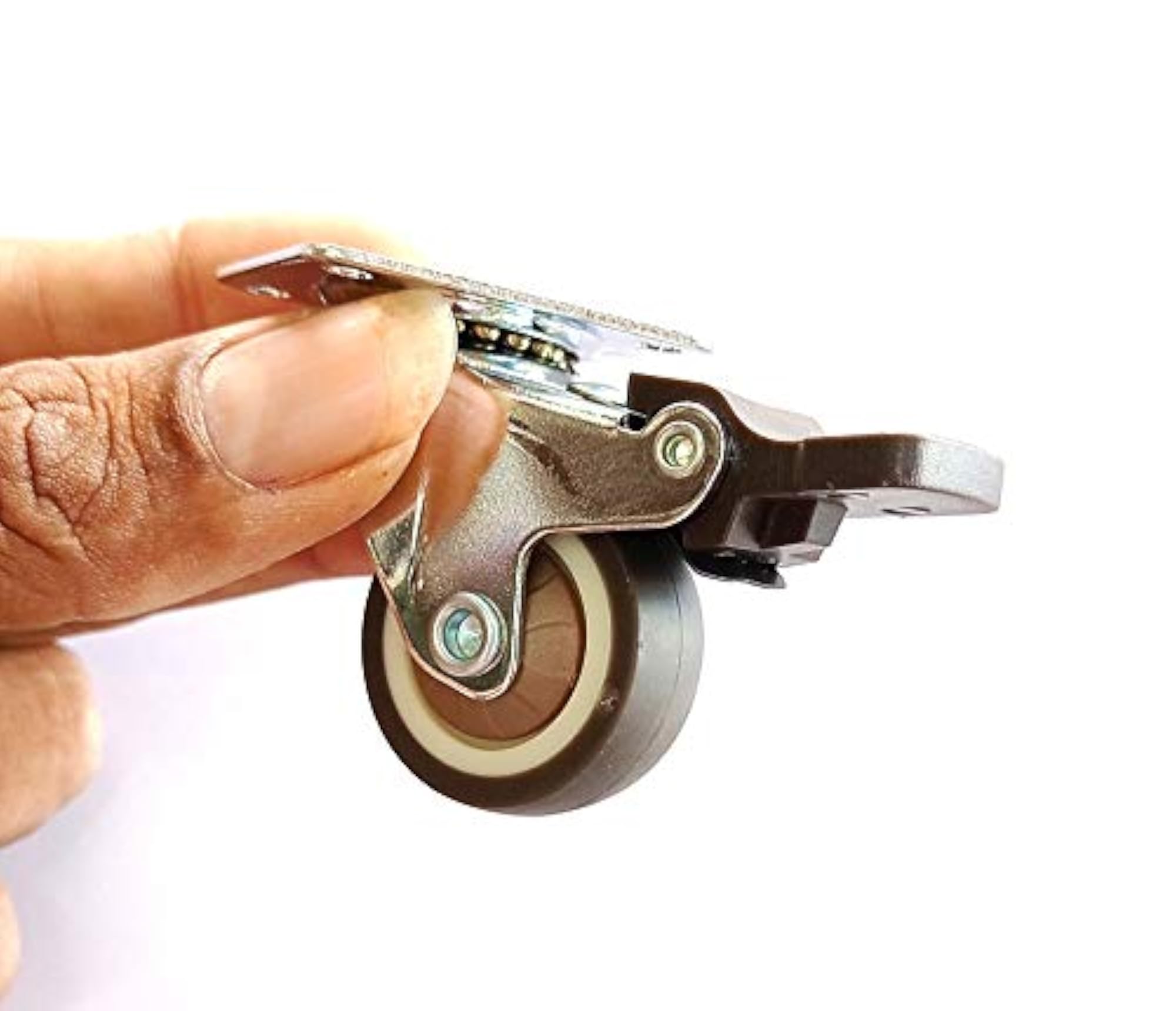 Heavy Duty Caster Wheels Soft Rubber Swivel with Brakes