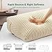 Z-hom Large Wedge Pillow Headboard, King Triangular Headboard Pillow, Reading Pillow Bed with a Roll Pillow for Bed Sitting Up Sleeping, Backrest Cushion Headboard Gap Pillow for Back, Beige Cream