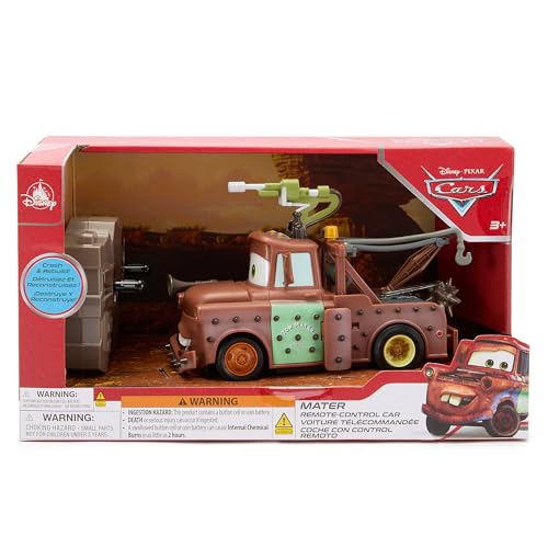 Disney Store Official Tow Mater Remote Control Car - Tow Mater Toy RC Car with Crash & Rebuild Features - 2.4GHz Radio Control - Futuristic Post-Apocalyptic Design -Includes Wireless Remote Controller