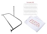 Utopia Alley Rustproof Aluminum D-shape Shower Curtain Rods With Ceiling Support for Freestanding Tu