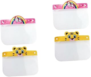 Uonlytech Máscara Protetora Transparente Anti-Gotículas 4 Unidades Máscara Facial Transparente Proteção Facial Transparente Proteção Facial Completa Máscara Facial Tela Facial