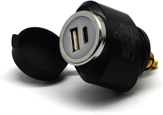Cliff Top 36 W PD USB-C i QC 3.0 motocykl DIN (Hella) ładowarka USB, kompatybilna z motocyklami BMW (Mini)