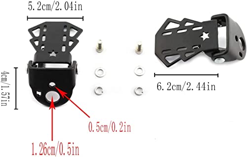 Taodan 1 Pair Bike Metal Rear Pedals Mtb Folding Footrests Cycling Accessories Bicycle Foot Pegs 90X60Mm Black #TOP3