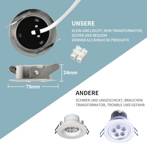 LED Einbaustrahler HiBay 6er Set 230V 5W für effiziente Beleuchtung