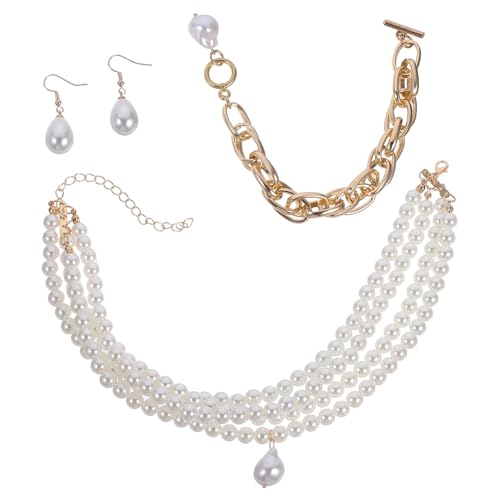 Ensemble collier et boucles d'oreilles en perles à offrir pour elle