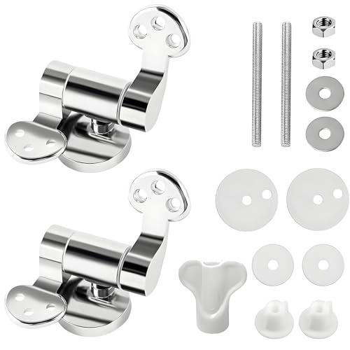 Oiieco Toilet Seat Hinges Replacement - Soft Close, Quick Release, Durable Zinc Alloy Fittings - Easy to Clean, Perfect for Most Toilet Seats
